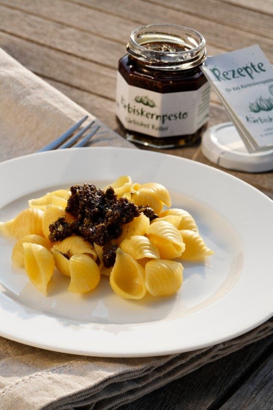 Pasta mit Kürbiskernpesto vom Kürbishof Koller