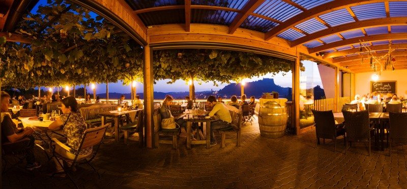 Terrasse der Hofbergstubn Wippel in Riegersburg